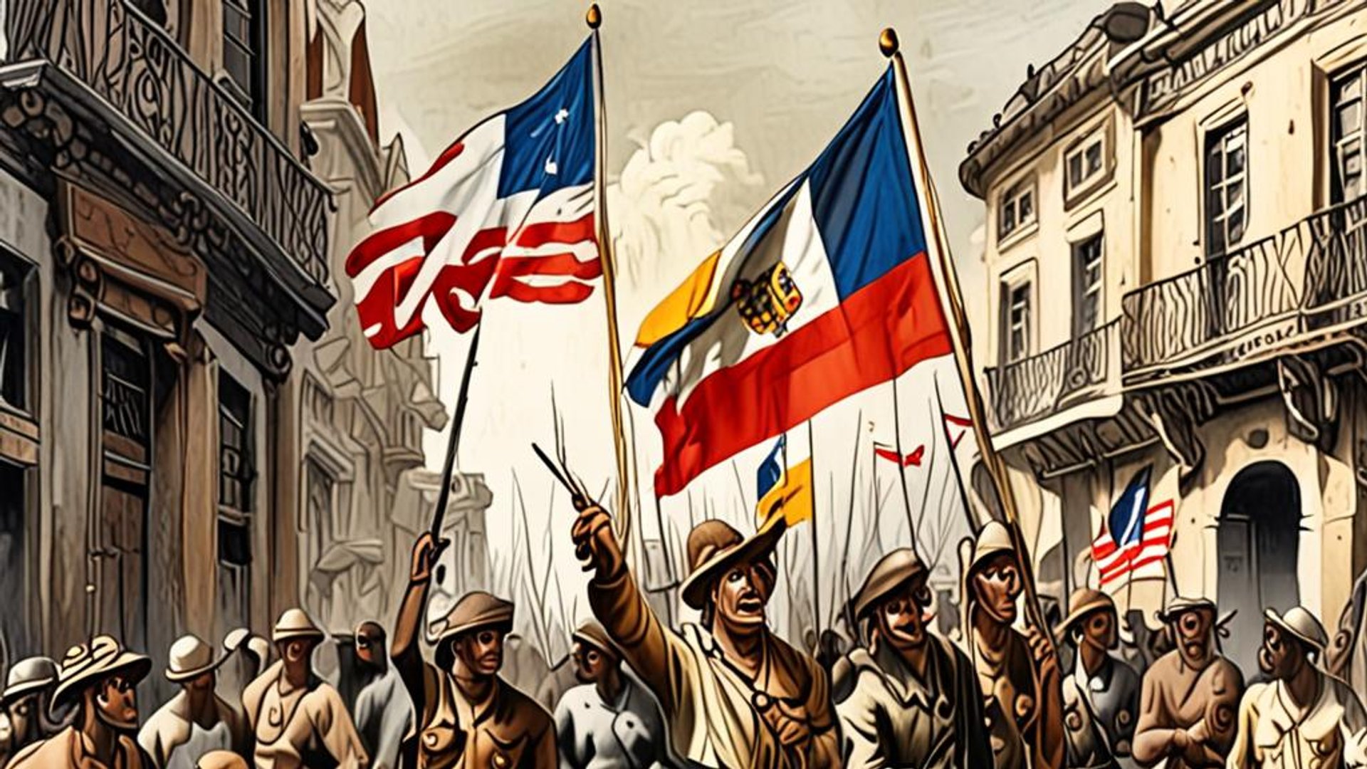 Why Hispaniola Kept Changing Flags - Historical map showing territorial divisions between Spanish Santo Domingo and French Saint-Domingue